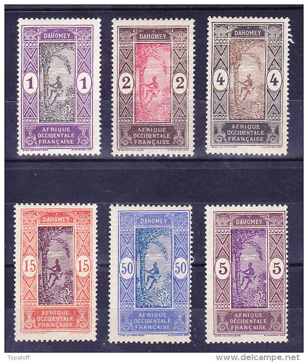 Dahomey N°43 - 44 - 45 - 48 - 61 - 65  Neufs Charniere   (6 Valeurs) - Unused Stamps