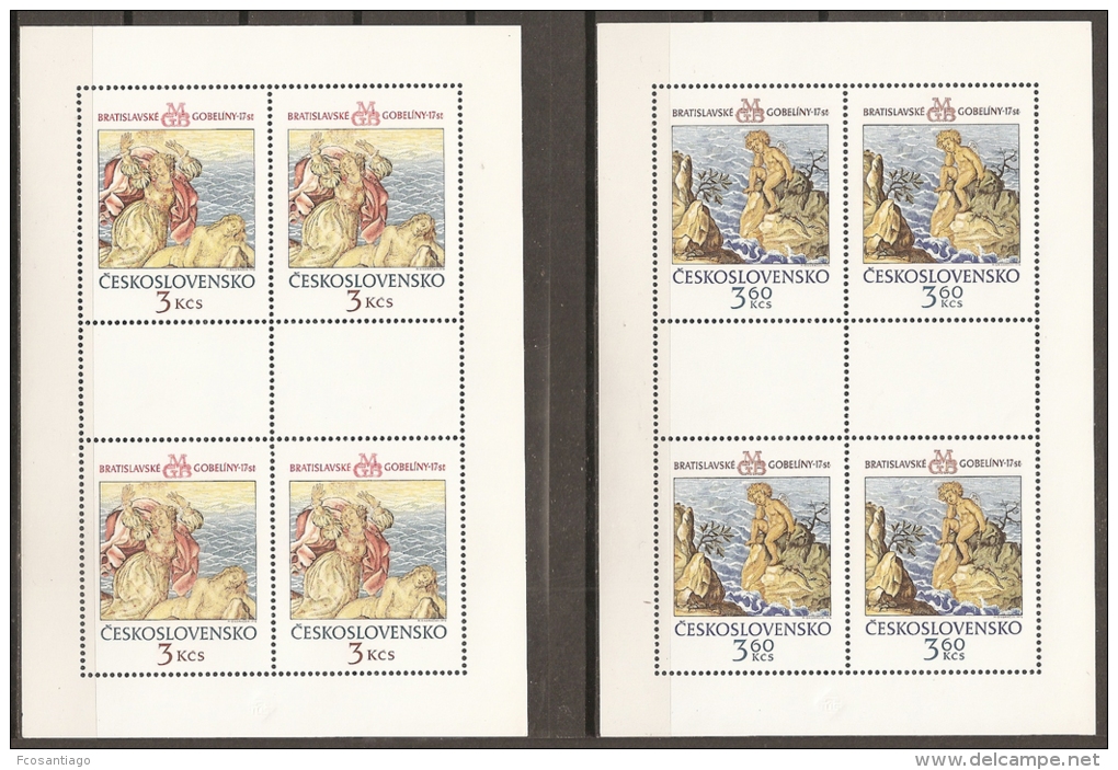 CHECOSLOVAQUIA 1975 - Yvert #C2110/11 (Minipliego) - MNH ** - Blokken & Velletjes