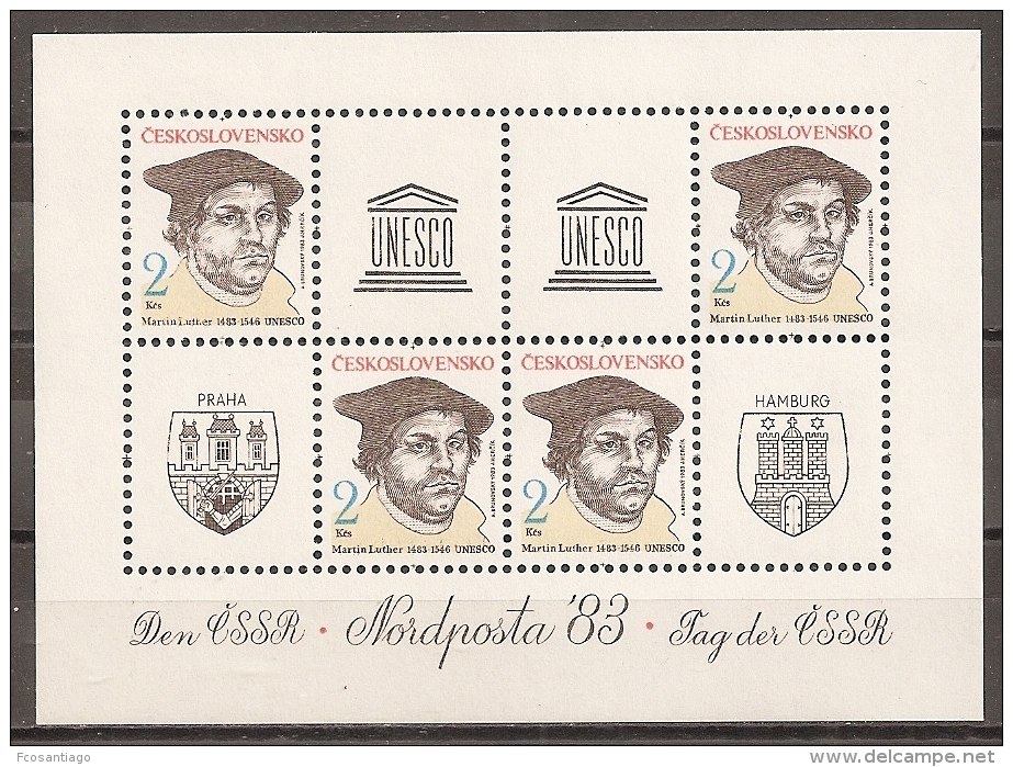 CHECOSLOVAQUIA 1983 - Yvert #2521 (Minipliego) - MNH ** - Hojas Bloque