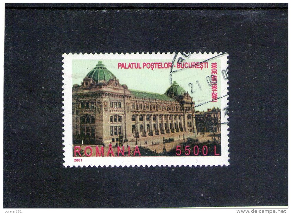 2001 -  Palais Poste à Bucarest Mi 5627 Et Yv 4728 - Gebraucht
