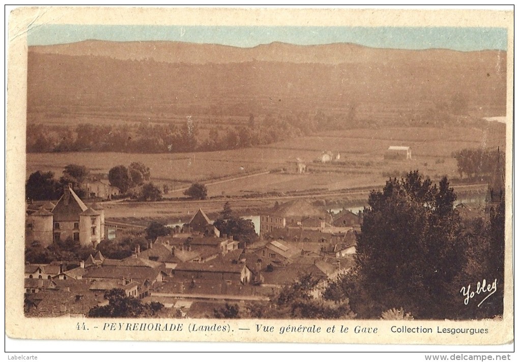 LANDES 40.PEYREHORADE VUE GENERALE ET LA GARE - Peyrehorade