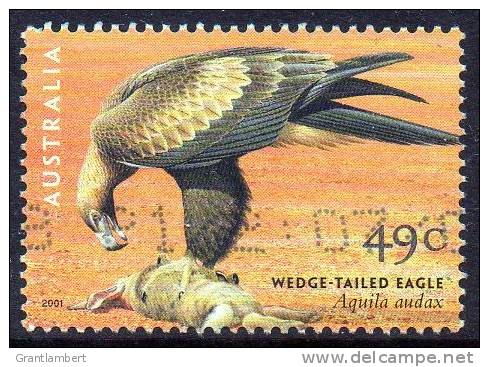 Australia 2001 Birds Of Prey 49c Wedge-tailed Eagle Used  SG 2140 - Gebraucht