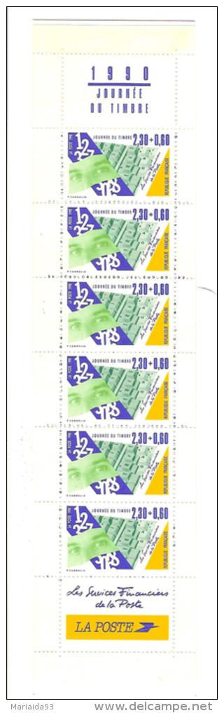 FRANCE - CARNET DE 6 TIMBRES - JOURNEE DU TIMBRE - 1990 - METIERS DE LA POSTE - Stamp Day