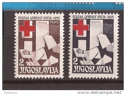 1955 X    JUGOSLAVIJA CROCE ROSSA MEDICINA NURSE INFERMIERE   MNH - Beneficenza