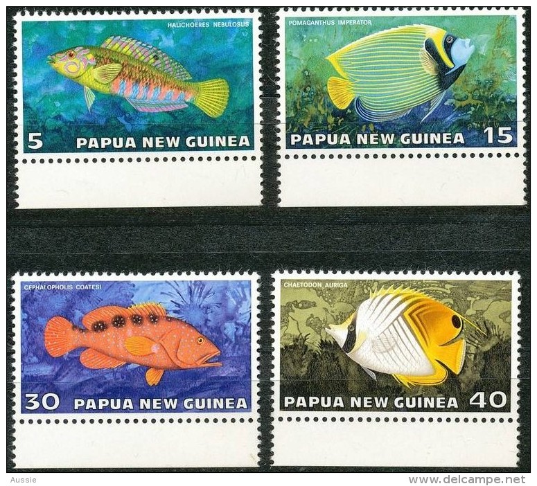 Papouasie Et Nouvelle-Guinée Papua 1976 Yvertn° 313-316 *** MNH Cote 7,50 Euro Faune Poissons Vissen - Papouasie-Nouvelle-Guinée