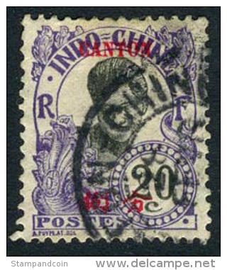 France Offices In Canton #54 XF Used 20c From 1908 - Used Stamps