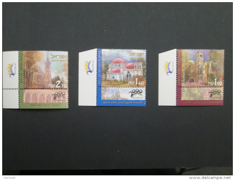 ISRAEL 2000  PILGRIMMAGE TO HOLY LAND  MINT TABS - Neufs (avec Tabs)