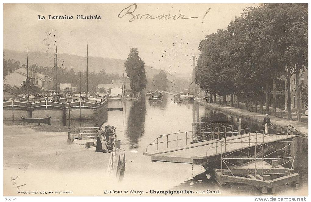 Champigneulles  Le Canal CPA 1903 - Autres & Non Classés