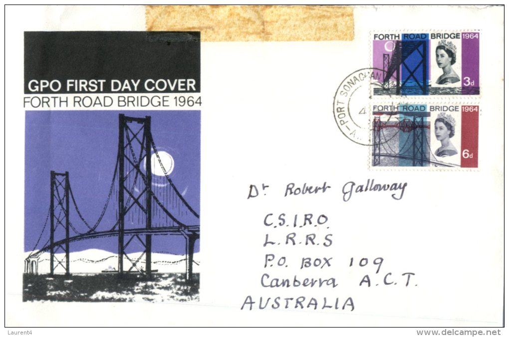 (987) UK First Day Of Issue Covers - FDC - Premier Jour Grande Bretagne - 1964 - Forth Bridge - 1952-1971 Pre-Decimal Issues