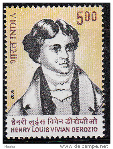 India MNH 2009,  Henry Louis Vivian Derezio, Poet, Education, Women - Nuevos