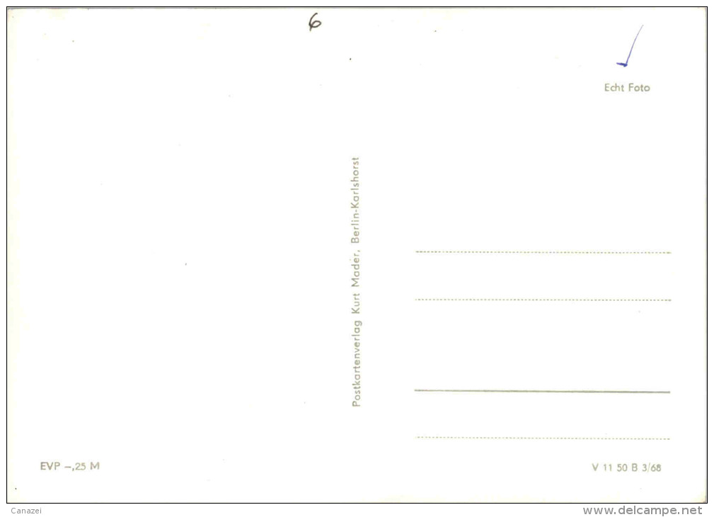 AK Angermünde,Kirche,Hotel Berliner Hof,Schwedter Tor,HOG Zum Bahnhof, Ung, 1968 - Angermünde