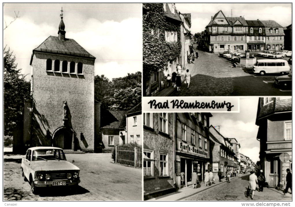 AK Bad Blankenburg, Kirche, Markt, Untere Marktstraße, Ung, 1973 (Autos) - Bad Blankenburg