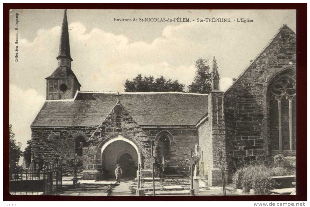 Cpa Du 22  Environs De St Nicolas Du Pelem Ste Tréphine L´ église    ...  édition Hamon Guingamp      PLES13 - Saint-Nicolas-du-Pélem
