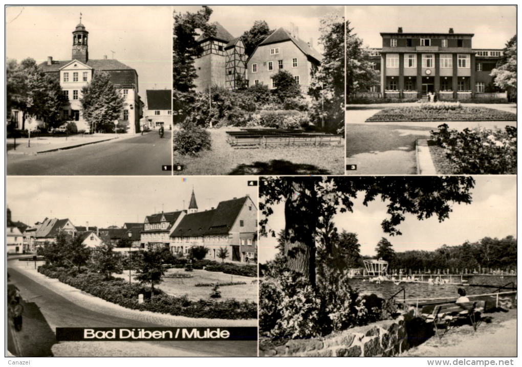 AK Bad Düben, Freilichtbühne, Freibad Hammermühle, Platz Der Jugend, Gel, 1973 - Bad Düben