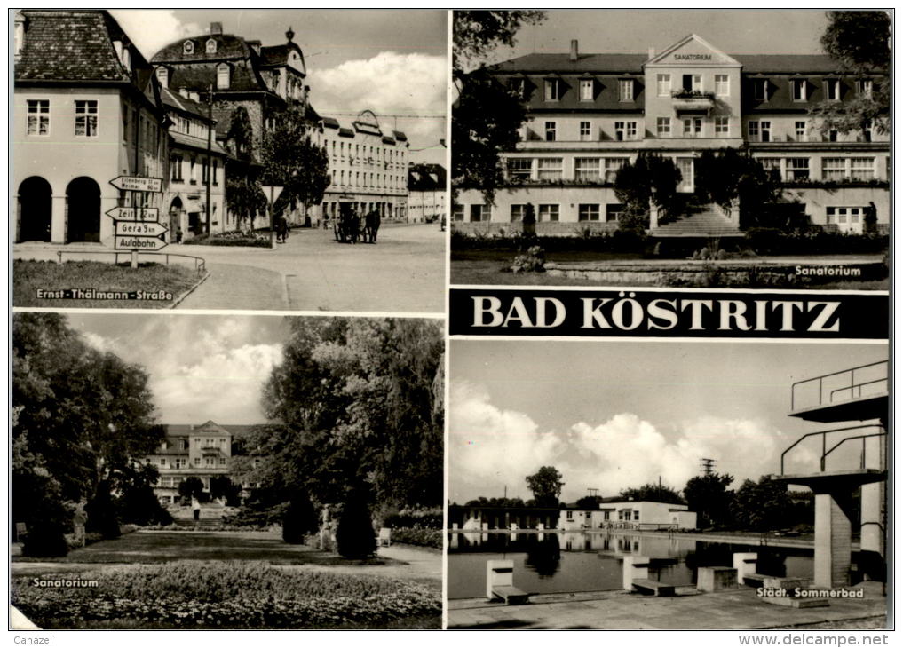 AK Bad Köstritz, Thämann-Straße, Sanatorium, Sommerbad, Gel, 1971 - Bad Koestritz
