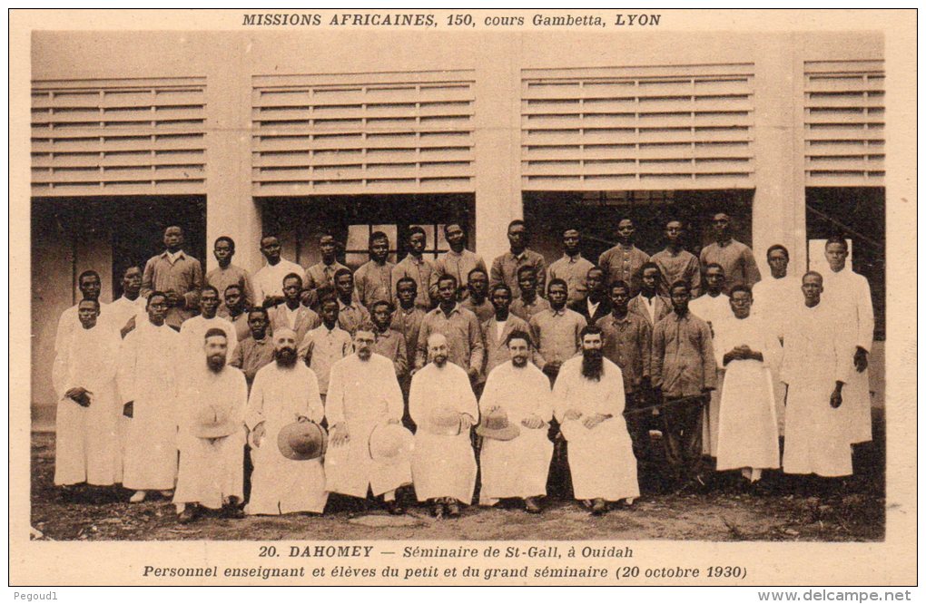 DAHOMEY. BENIN.  OUIDAH. SEMINAIRE DE ST-GALL. 20 OCTOBRE 1930.  Achat Immédiat - Benin