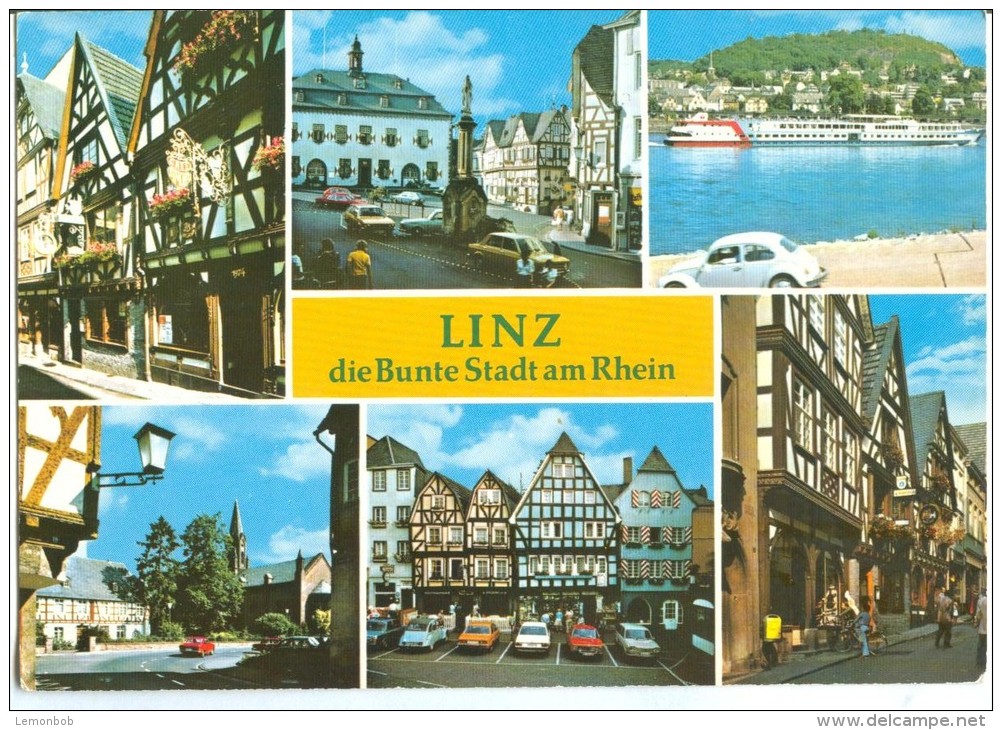 Germany, Linz, Die Bunte Stadt Am Rhein, 1970s Used Postcard [13981] - Linz A. Rhein