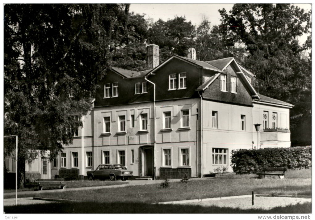 AK Bad Lausick, Verwaltungsgebäude Und Ärztehaus, Gel, 1980 (PKW Lada) - Bad Lausick