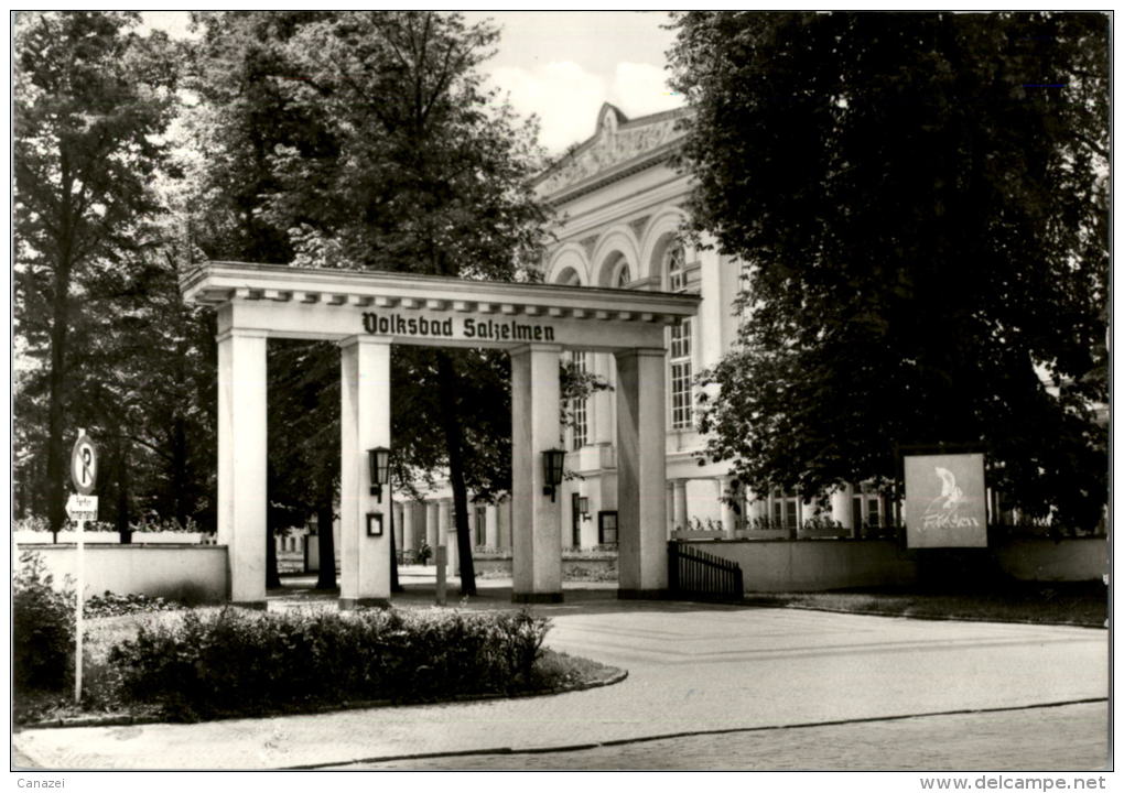 AK Schönebeck, Bad Salzelmen, Eingang Zum Volksbad, Gel, 1981 - Schönebeck (Elbe)