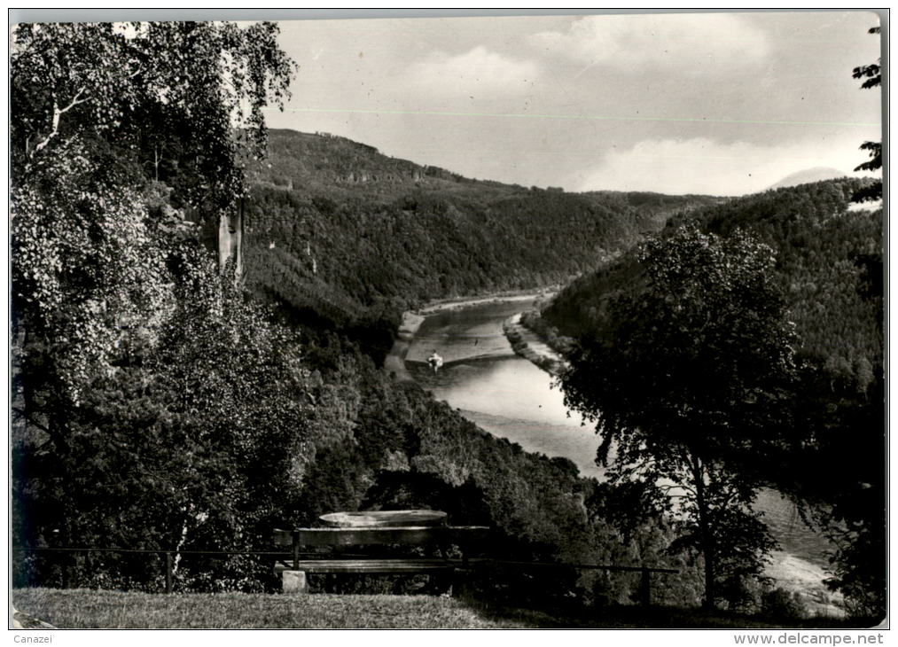 AK Bad Schandau-Ostrau, Emmabank Mit Winterberg, Gel, 1975 - Bad Schandau