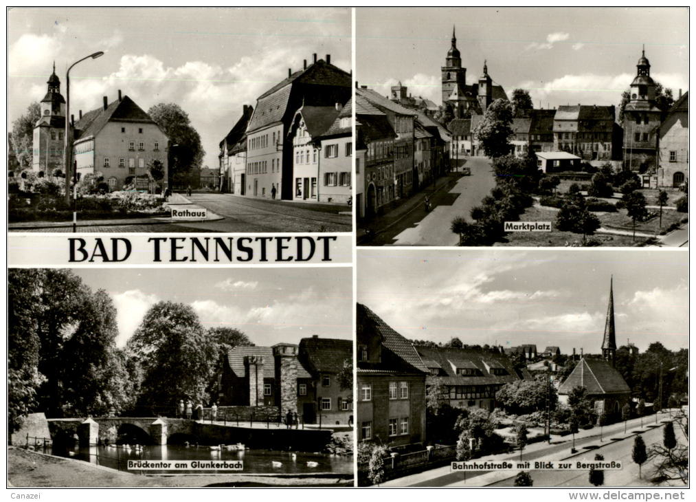 AK Bad Tennstedt, Brückentor Am Glunckerbach,Bahnhofstraße,Bergstraße, Ung, 1979 - Bad Tennstedt