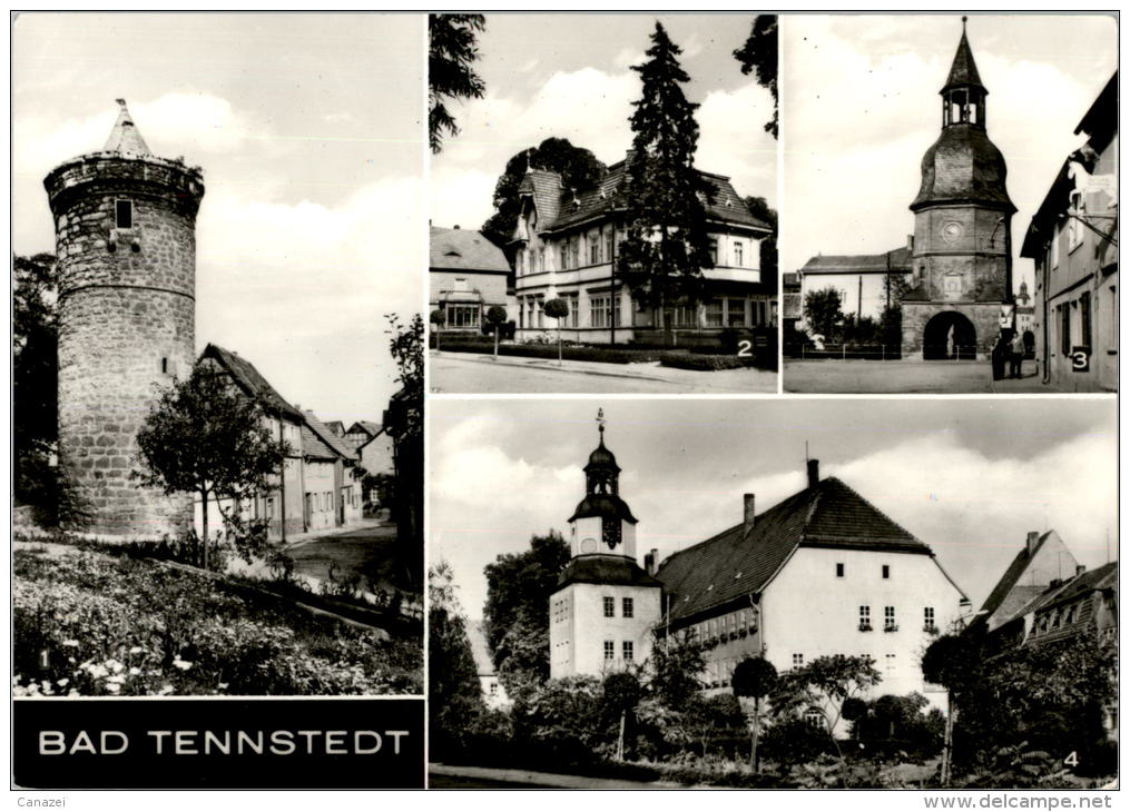 AK Bad Tennstedt, Ketzerturm, Kurhaus, Osthöfer Tor, Ung, 1976 - Bad Tennstedt