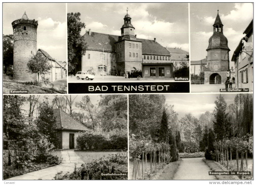 AK Bad Tennstedt, Ketzerturm, Rosengarten, Osthöfer Tor, Ung, 1976 - Bad Tennstedt