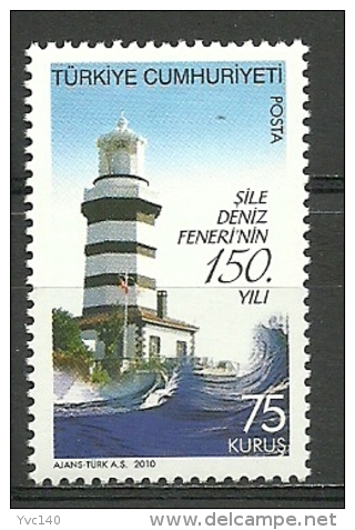 Turkey; 2010 150th Anniv. Of Sile Lighthouse - Neufs