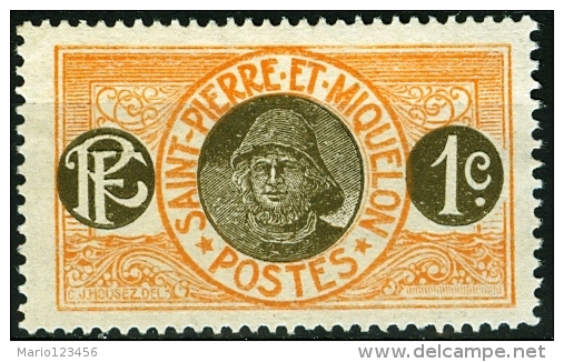 ST. PIERRE MIQUELON, COLONIA FRANCESE, FRENCH COLONY, 1909,  NUOVO, (MNG), Mi 73, Scott 79, YT 78 - Neufs