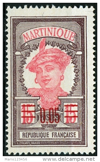 MARTINICA, MARTINIQUE, COLONIA FRANCESE, FRENCH COLONY, 1922, FRANCOBOLLO NUOVO, (MNG), Scott 110 - Neufs