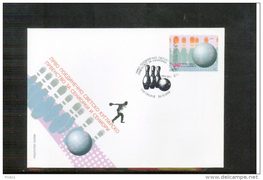 Makedonien / Macedonia  2006 World Bowling Championship FDC - Pétanque