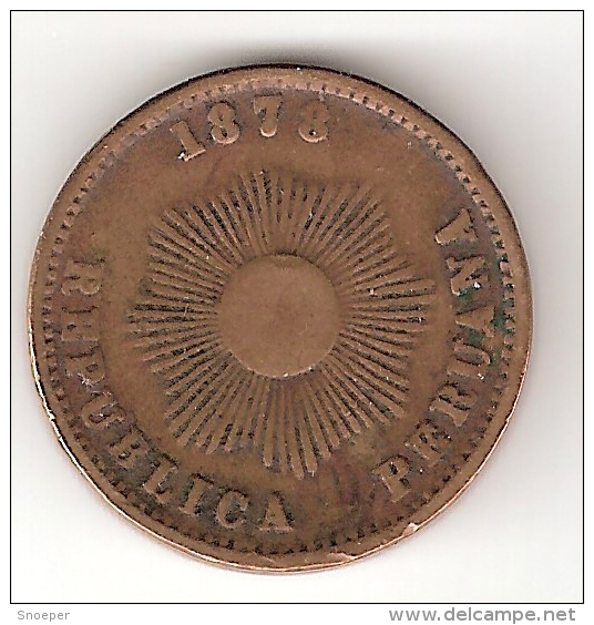 *peru 1 Centavo   1878  Km 187.1a  Vf - Peru