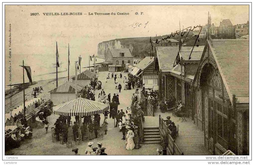 76 - VEULES-LES-ROSES - La Terrasse Du Casino - Dos Non Divisé - Veules Les Roses