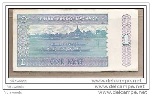 Myanmar - Banconota Circolata Da 1 Kyat - Myanmar