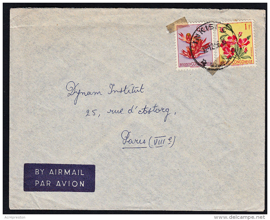 C0048 Belgian CONGO Belge 1956, Cover Inkisi (-C)  To France - Storia Postale