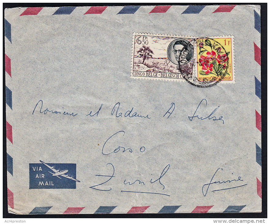 C0193 Belgian CONGO Belge 1958, Cover Leopoldville Kalina To Switzerland - Brieven En Documenten