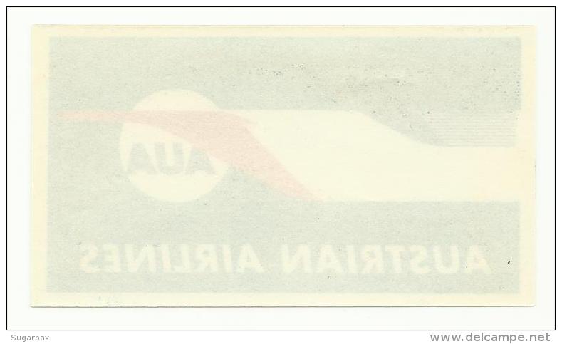 AUSTRIA &#9830; AUSTRIAN AIRLINES &#9830; ÖSTERREICH &#9830; VINTAGE LUGGAGE LABEL &#9830; 2 SCANS - Baggage Labels & Tags