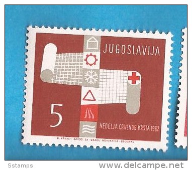 1962 X 28 JUGOSLAVIJA CROCE ROSSA RED CROSS VERKEHR FEUER INDUSTRIE MNH - Neufs