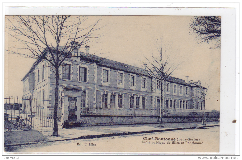 79 CHEF BOUTONNE ECOLE PUBLIQUE DE FILLES ET PENSIONNAT - Chef Boutonne