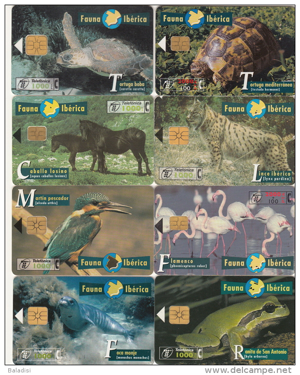 LOT DE 10 TELECARTES ESPAGNOLE, FAUNE IBERICA, TORTUE, GRENOUILLE ETC. - Lots - Collections