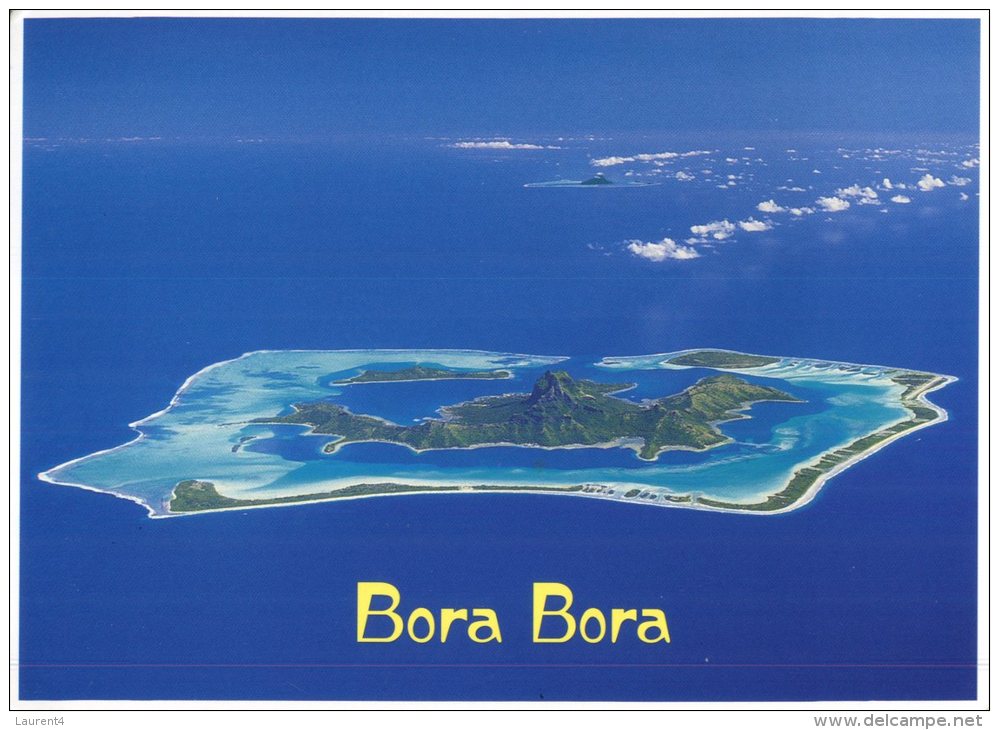 (111) French Polynesia Islands - Bora Bora - Island Airport Runway Is Clearly Seen On Top Right Of Island Tip - Polynésie Française