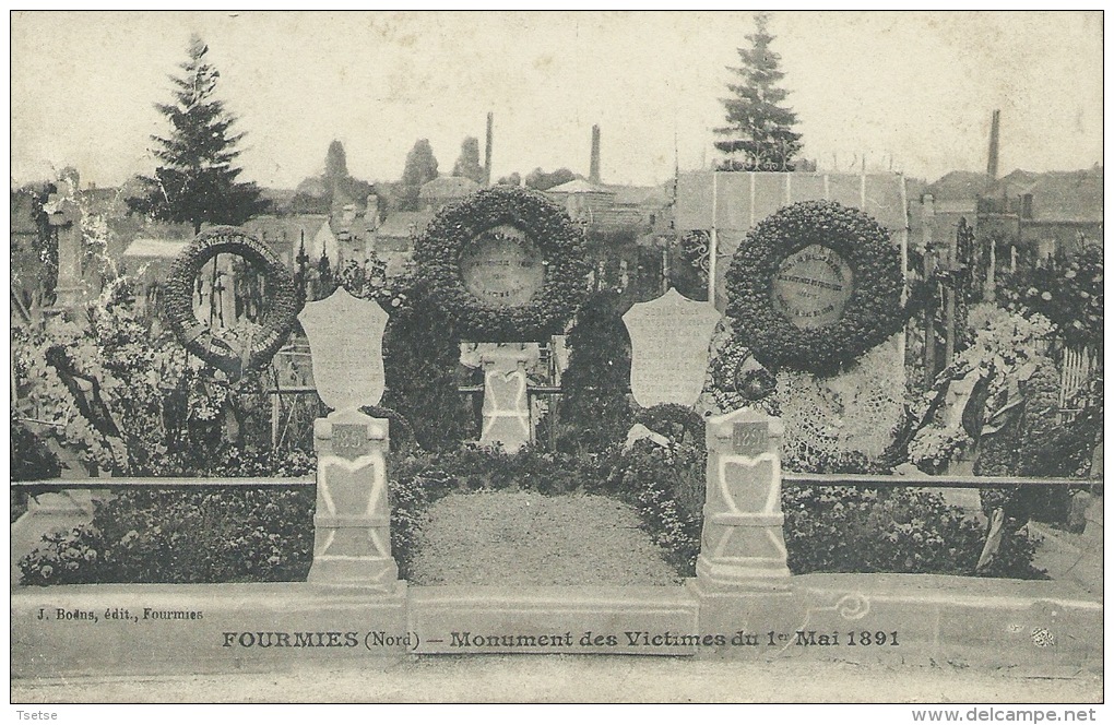 Fourmies - Monument Des Victimes Du 1 Er Mai 1891 ( Voir Verso ) - Fourmies