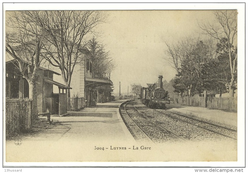 Carte Postale Ancienne Luynes - La Gare - Chemin De Fer - Luynes