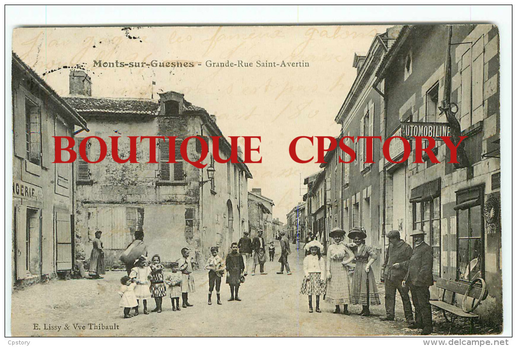 86 - MONTS Sur GUESNES - Grande Rue Saint Avertin - Dos Scané - Monts Sur Guesnes