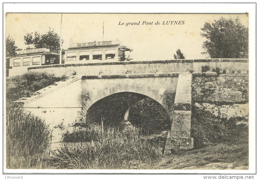 Carte Postale Ancienne Luynes - Le Grand Pont - Tramway, Chemin De Fer - Luynes