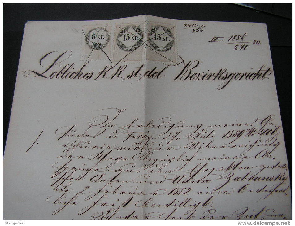 == Dokument   1856  Steruermarken - ...-1850 Préphilatélie