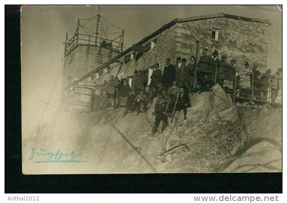 Zugspitze Zugspitzhaus Gruppe An Der Terrasse 2.4.1929 Von Berlin - Zugspitze