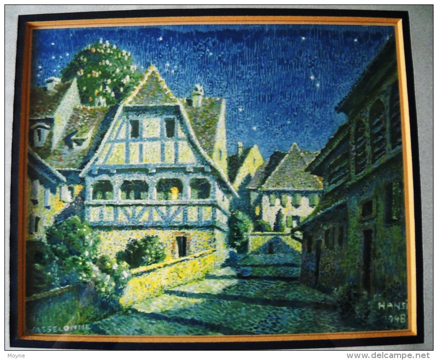 Superbe Gravure De **  HANSI  **  --d'aprés Son Aquarelle De 1948 Sur Le Village De " WASSELONNE  " - Prints & Engravings