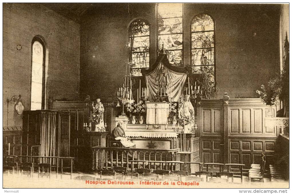 Hospice Debrousse Interieur De La Chapelle Paris Breger Freres - Santé, Hôpitaux