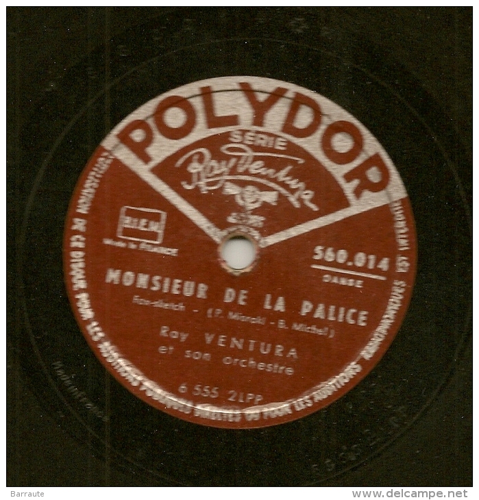 78 Tours Aiguille POLYDOR Serie Ray Ventura N° 560.014 MARIA De BAHIA & MOSIEUR De La PALISSSE. - 78 Rpm - Schellackplatten